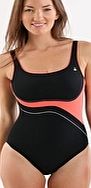 Aqua Sphere Rose Swimsuit - Black and Coral