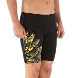 Aqua Sphere Speedo Endurance Plus Assertive Jammer Mens Swimming Trunks (Black/Yellow 38`)