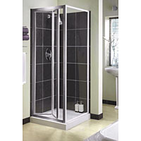 AQUALUX Bi-Fold Enclosure Silver 1850 x 760mm