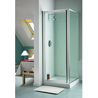 Swirl Bath Screen Chrome 850x1400mm