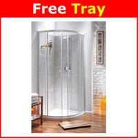 AQUALUX White 800mm Quadrant Shower Enclosure and Tray