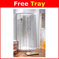 AQUALUX White 900mm Quadrant Shower Enclosure and Tray