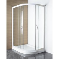 White 900mm RH Offset Quadrant Shower Enclosure and Tray