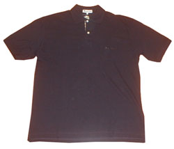 Aquascutum Check trim placket polo navy