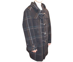 Aquascutum Hooded check duffle coat