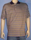 Mens Dark House Check Cotton Polo Shirt