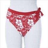 OP Ladies Tie Bikini Brief Chilli Flower 10