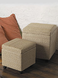 Storage Pouffes Set of 2