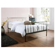 Arcola King Bed Frame Black Metal with Airsprung