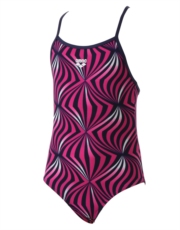 Girls Mirador Swimsuit - Navy and Fuchsia