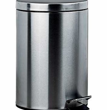 Argos 12 Litre Pedal Kitchen Bin - Silver