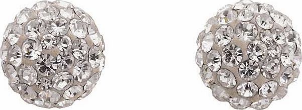 9ct Gold Crystal Glitter Ball Stud Earrings