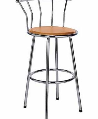 Argos Gemini Wooden Seat Bar Stool