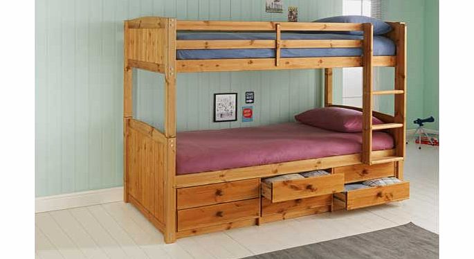 Leigh Pine Detachable Single Bunk with Bibby