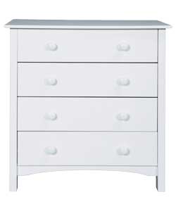 Value Range 4 Drawer Chest - White