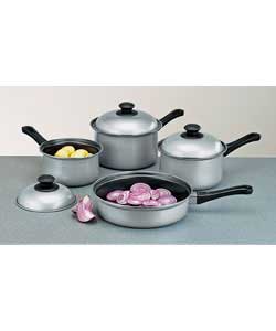 Value Range 4 Piece Non-Stick Pan Set - Silver