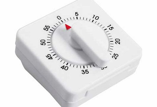 60 Minute Kitchen Timer - White