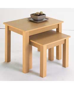 argos Value Range Beech Finish Nest Tables