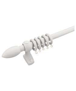 Argos Value Range Wooden Curtain Pole - White