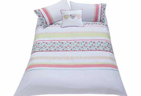 Argos Vintage Embroidered White Bedding Set - Kingsize