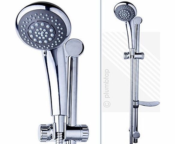 Arian Swift Modern Universal Chrome Shower Kit with Adjustable Riser Rail and 6 Mode Handset BRAND NEW