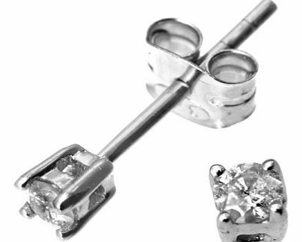 Ariel 0.1 Carat Diamond Stud Earrings in 9ct White Gold