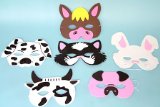 12 Foam Farm Animal Masks