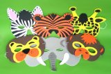 12 Foam Jungle Masks