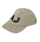 Armani Beige Baseball Cap with Navy Logo