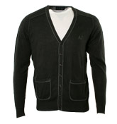 Black and Dark Grey Button Fastening