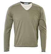 Cement Beige V-Neck Sweater