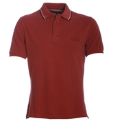 Dark Red Pique Polo Shirt