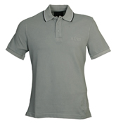 Grey Pique Polo Shirt