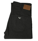 (J31) Black Cotton Straight Leg Jeans