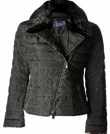 Armani Jeans Womens Fur Collar Short Jacket