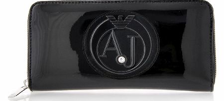 Armani Jeans Womens Patent Zip Purse