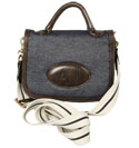 Ladies Armani Denim and Brown Handbag