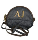 Ladies Armani Denim and Brown Small Handbag