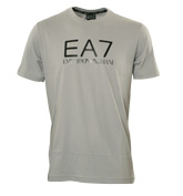 Light Grey T-Shirt with Printed Logo