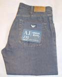 Armani Lightweight Faded Denim Straight Leg Zip fly Jeans 34 Leg (J31)