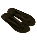 Armani Mens Armani Black Rubber Flip Flops