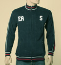 Armani Mens Navy with Light Grey & Red Full Zip Long Sleeve Sweatshirt