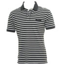 Navy and White Stripe Polo Shirt