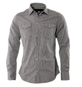 Navy Check Long Sleeve Shirt