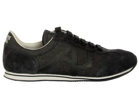 Navy Denim Look Trainers