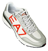 White and Grey Mesh Trainers