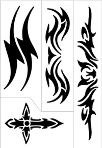 art Tattoo Stencil - Tribal 2 (AT-22)