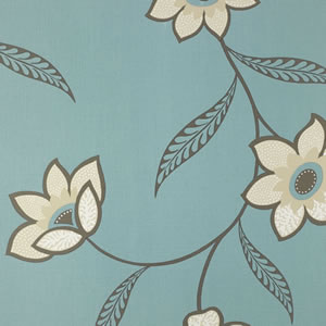 Vintage Florentine Wallpaper Vinyl Teal