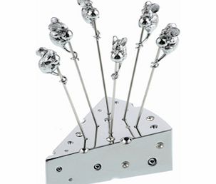 Arthur Price Mousey Cheese Picks Cheese Pick Set