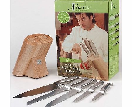 Arthur Price Novelli 6 Piece Knife Block Set